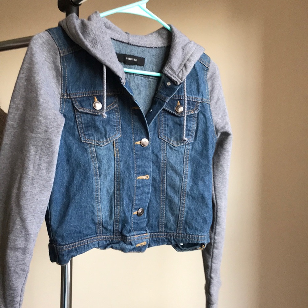 Forever 21 jean coats, tops, jean jacket